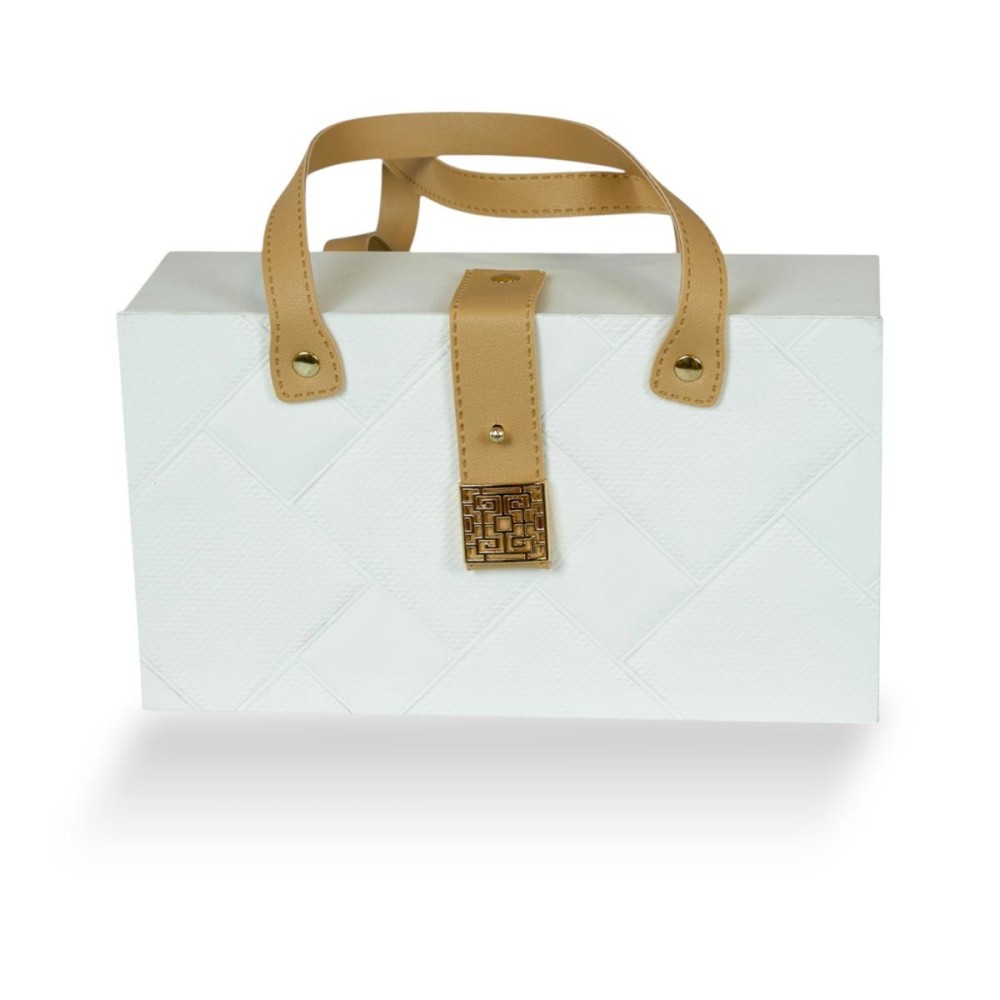 BORSA GR RETTANGOLARE TRAP CON MANICI PELLE